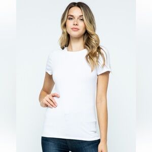 A197. White Crew Neck T-Shirt